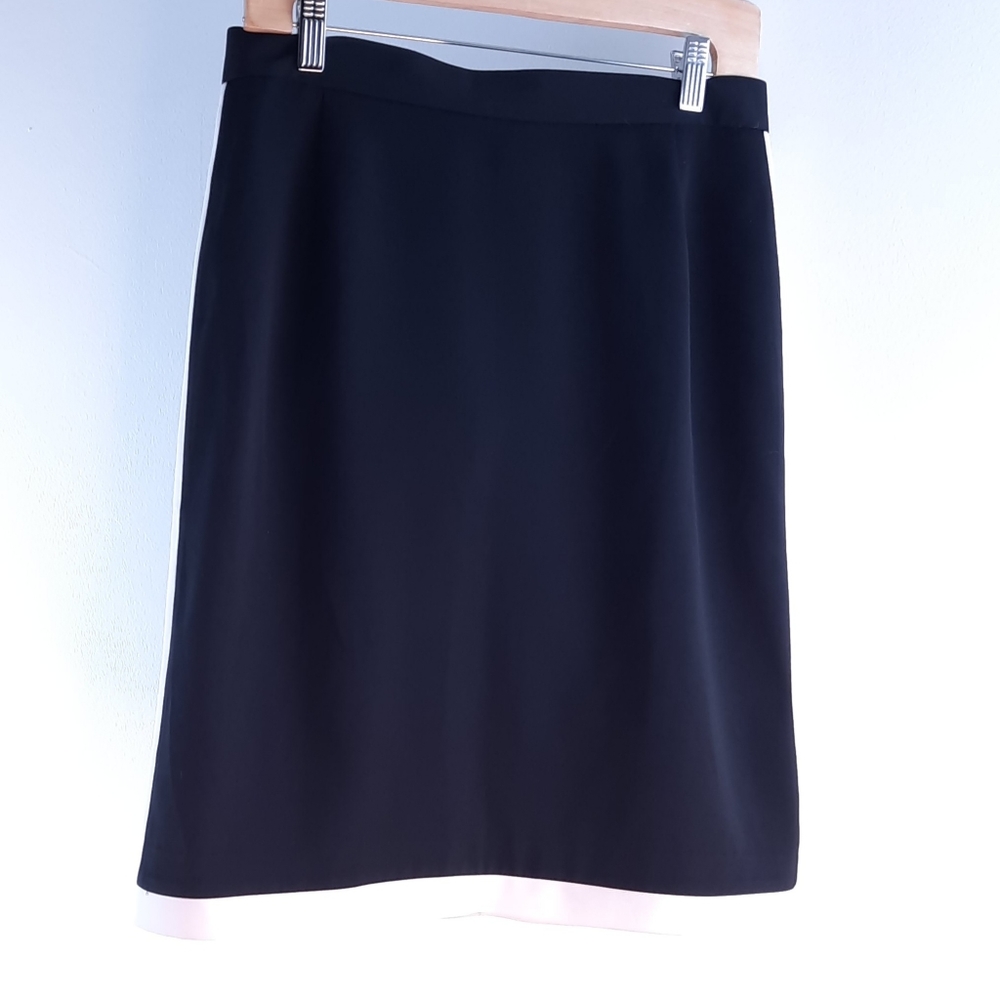 Bogato Classic size 10 Midi black & white lined skirt - Picture 6 of 17